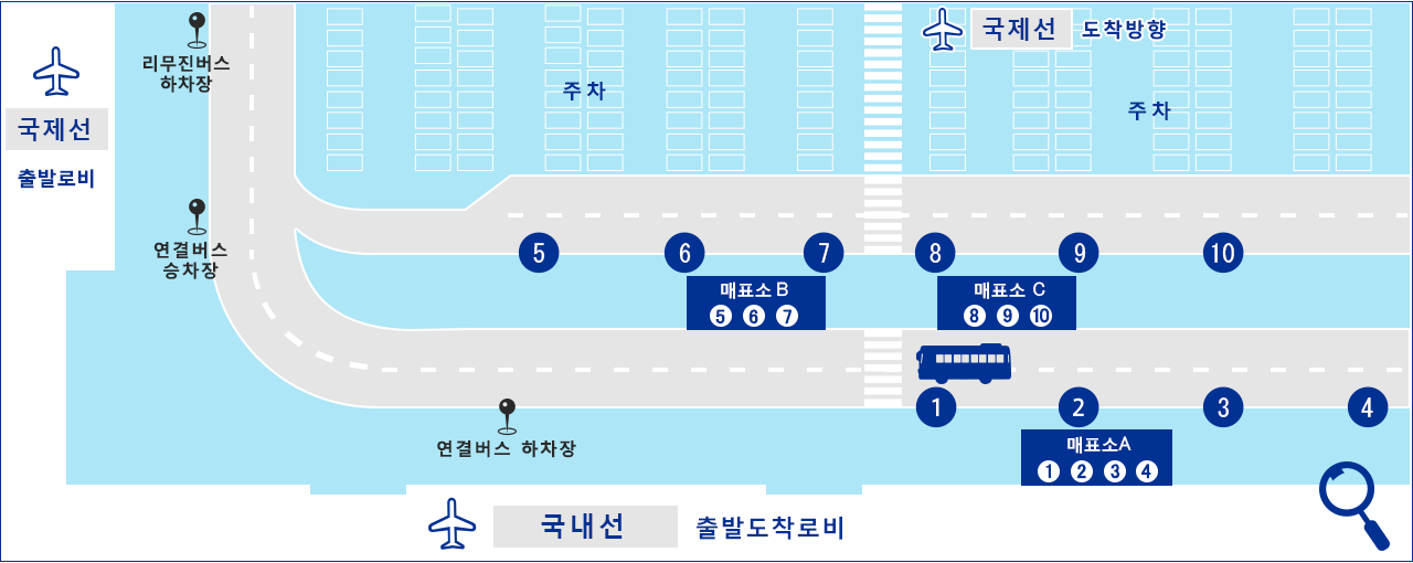 제2 터미널 리무진버스 승차장・하차장